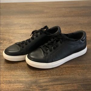 Kenneth Cole Black Leather Casual Sneaker Sz 6